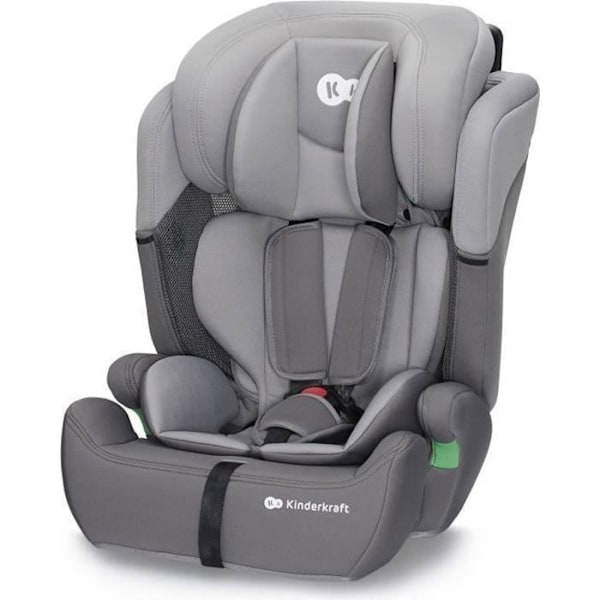 I-size bilbarnstol 76-150 cm - KINDERKRAFT COMFORT UP2 - Justerbart nackstöd - Snabb montering - 15 månader till 12 år - Grå Grå