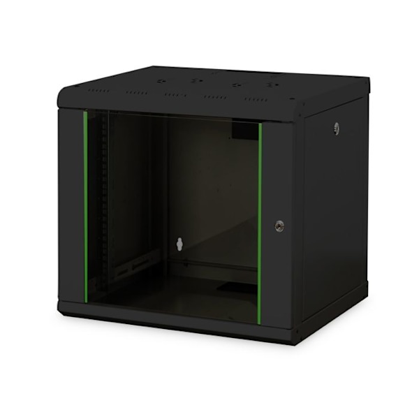 DIGITUS Professional DN-19 09-U-SW - Väggmonteringslåda (120 V) - väggmonterbar - svart, RAL 9005 - 9U - 19"