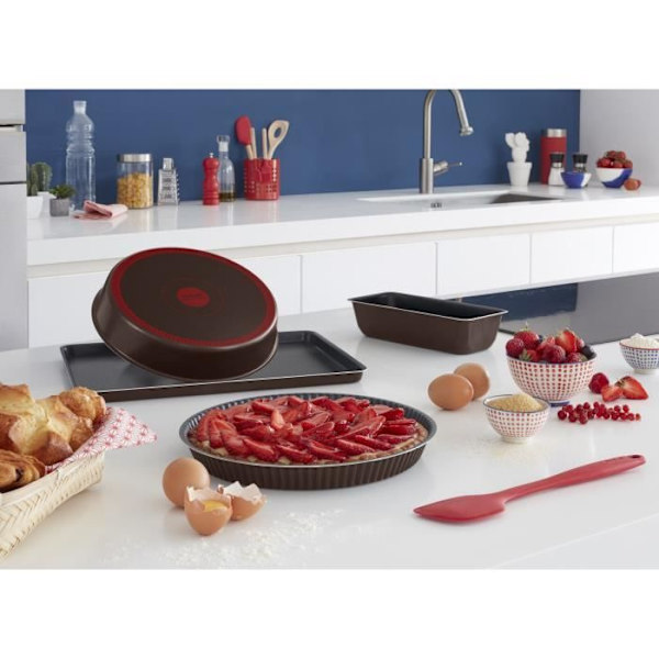TEFAL Success Kakform 28 cm, Non-stick beläggning, Tillverkad i Frankrike, Tobak J1607302 kastanj