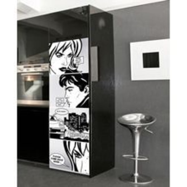 Klistermärke hushållsapparater Tecknad - MÄRKE - 59,5x180 cm - Svart - Flerfärgad - Vinyl Flerfärgad
