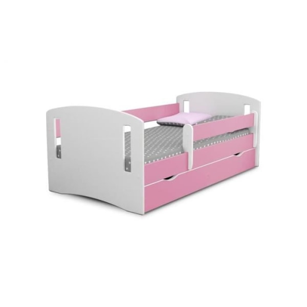 Kocot Kids Bed Classic 2, rosa, utan låda, madrass 180/80 - 5903282012578