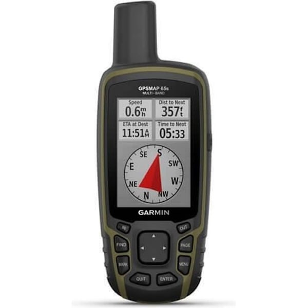 GARMIN - GPS för fotgängare - GPSMAP 65s - Multi-Band