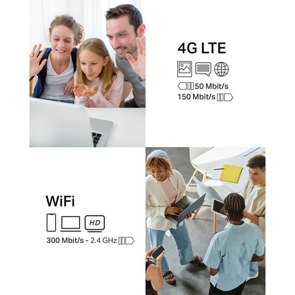 Router - MERCUSYS - MB115 - 4G LTE - 4 högvinstantenner - 300 Mbps