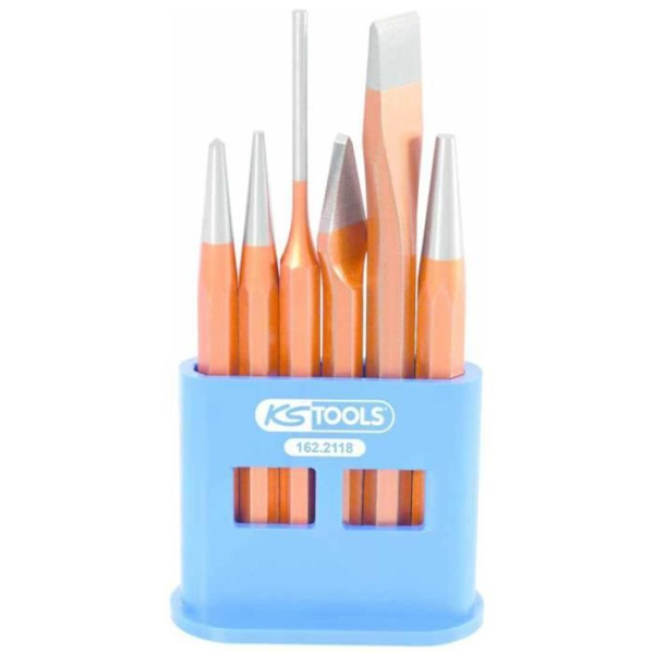 KS Tools 6 st Mejsel och stanssats 162.2118
