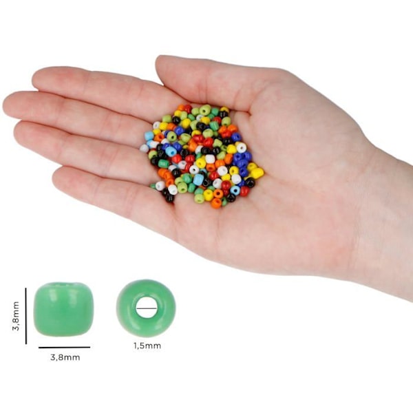 Innspiro - Z14300 - Transparent silvered round glass rocaille 3,8mm. 6/0 500gr.