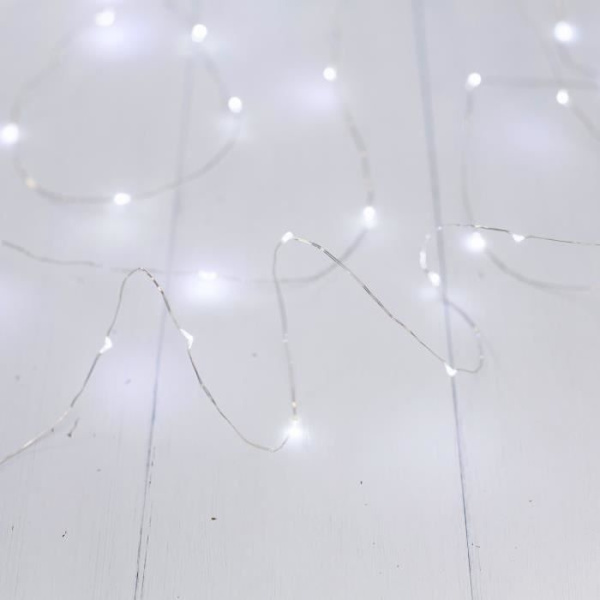 Batteridriven Light Garland 50 vita mikrolysdioder