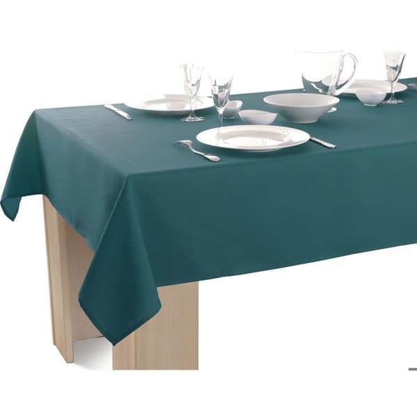 Blå fläckavvisande duk 150 x 240 cm – vattenavvisande polyester, fållar Blå