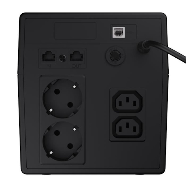Green Cell® UPS avbrottsfri strömförsörjning 1000 VA (700 W) med LCD-skärm 2 x 12 V/7 Ah 2 x Schuko