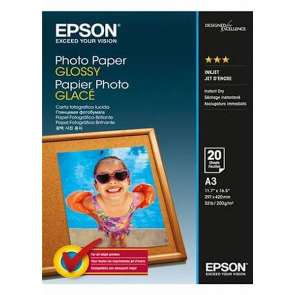 Epson utskriftspapper glättat fotopapper - A3 - 20 ark - 200g/m²