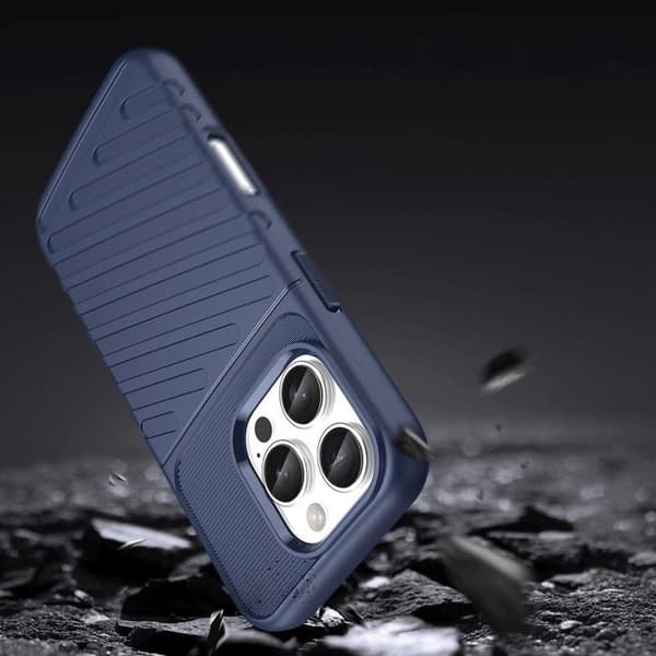 Coque - HURTEL - Thunder Case - iPhone 16E - Silikon - Mjuk - Blå blå