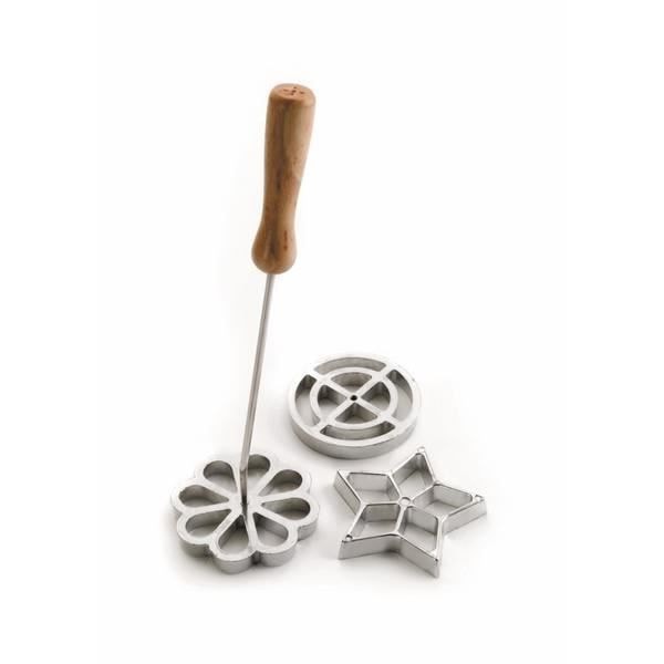 Bakformar - STJÄRNA - BLOMMA - CIRKEL - 25 cm x 7 cm - Paket om 3 - Med recept