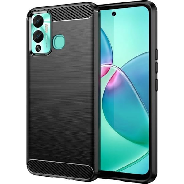 Hurtel Carbon-fodral för Infinix Hot 12 Play NFC / Hot 12 Play Flexibelt Silikon Carbon-fodral Svart