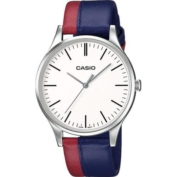 Klocka - Casio - MTP-E133L-2EEF - Kvarts - Analog - Vit Läder Vit