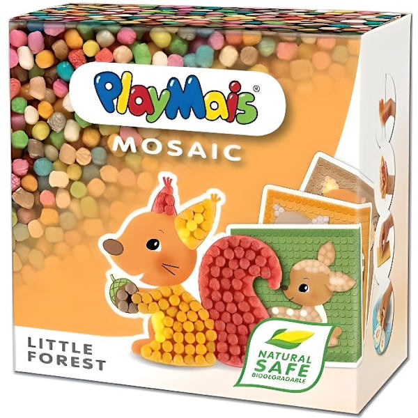 Kreativ leksak - PLAYMAIS - Mosaik liten skog - 100% biologiskt nedbrytbar - Blandat - Från 3 år