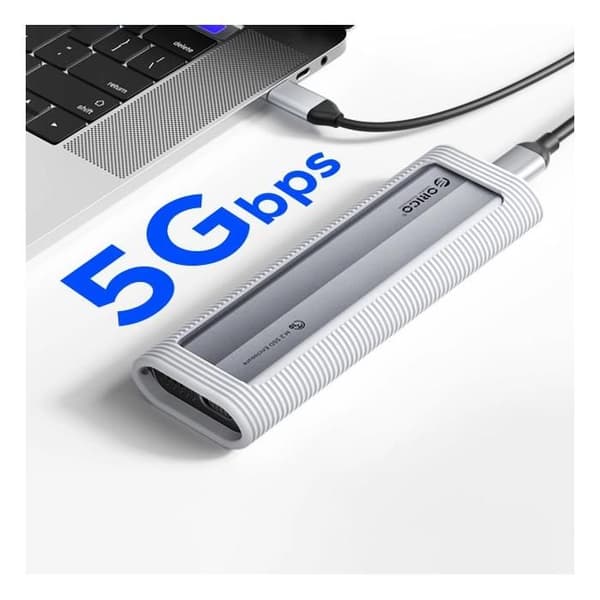 Cage SSD - ORICO - AXM2S-G2-V1 - M.2 NVMe/NGFF - USB-C 6 Gbit/s - Elegant grå