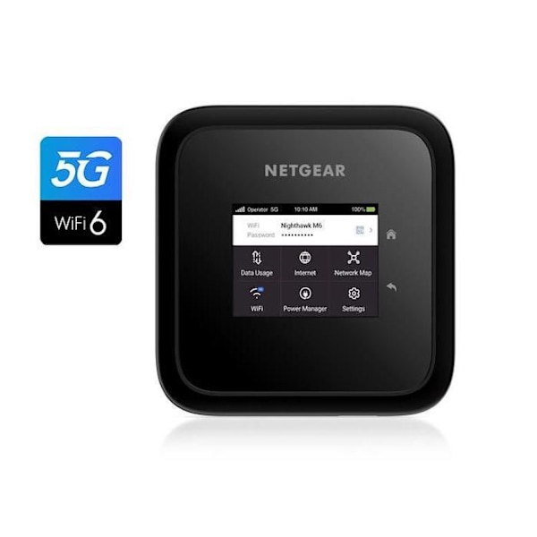 NETGEAR Modemrouter MR6150-100EUS - 5G mobil WiFi 6 Svart