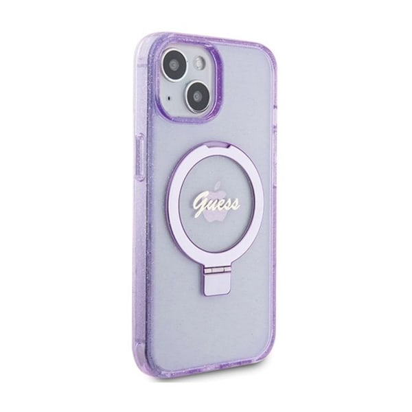 Mobilskal - Guess - iPhone 15 Plus - Lila - Glitter - MagSafe Lila