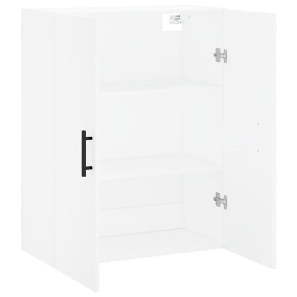 vidaXL Väggskåp, Hängande Förvaringsskåp, Flytande Möbel för Vardagsrum, Kontor, Sovrum, Modern, Vit 828444