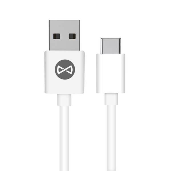 USB till USB Typ C-kabel Snabbladdning och synkronisering 1m Forever White