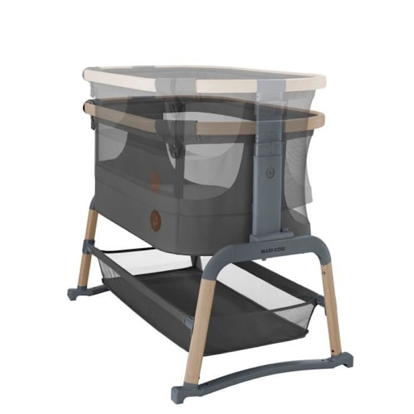 MAXI COSI Iora Air Bassinet Co-sleeper, med svängläge, från födsel till 6 månader (upp till 9 kg) , Beyond Graphite Bortom grafit