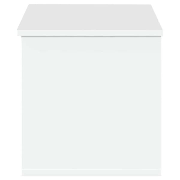 Förvaringslåda vit 90x35x35 cm träfiberboard Vit