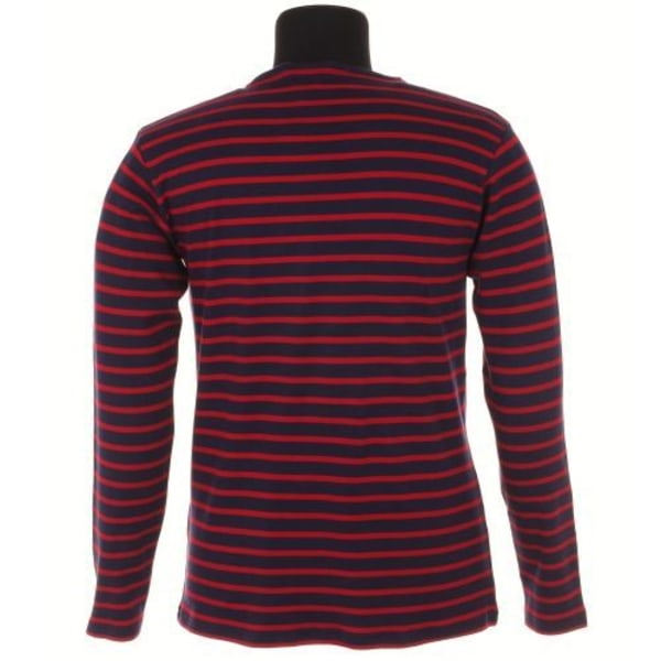 Sailor Top för män - Armor Lux - Långa ärmar - Sailor Stripe - Ember Red RÖD jag