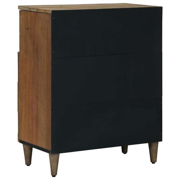 vidaXL Buffé Brun 60 x 33,5 x 75 cm Massivt mangoträd 4018357