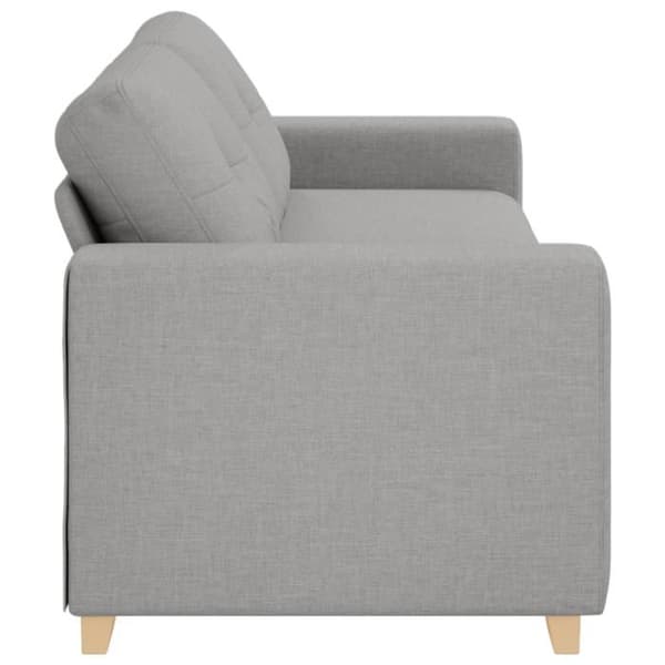 3-sitssoffa - Molngrå - Polyester tyg - Modern stil - Mjuk komfort Molngrå
