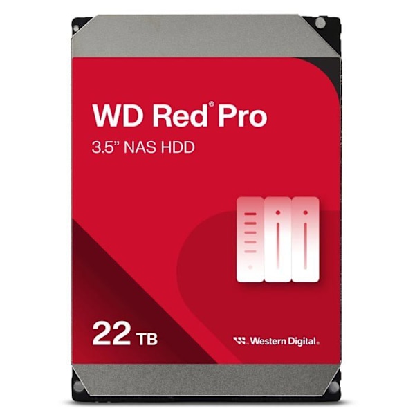 3,5' 22TB hårddisk hårddisk - WESTERN DIGITAL - WD RED PRO