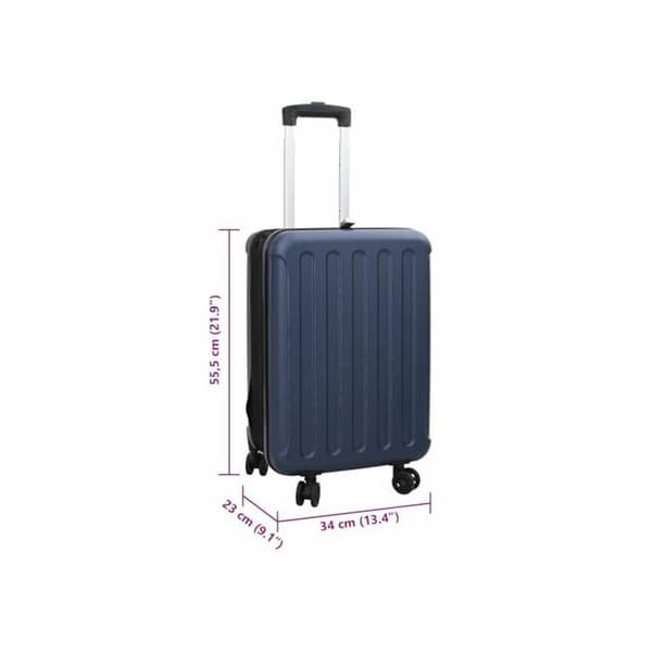 Modern rektangulär resväska - vidaXL - 34x23x55,5 cm - Mörkblå - Plast ABS - Rymlig förvaring Mörkblå