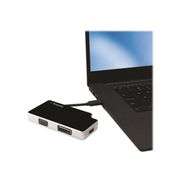 STARTECH.COM 3-i-1 Travel Audio/Video Adapter - USB-C till VGA DVI eller HDMI - 4K