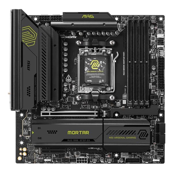 MSI MAG B850M MORTAR WIFI Moderkort Micro ATX Socket AM5 Chipset AMD B850