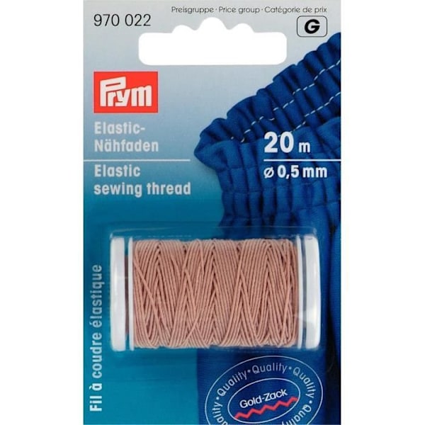 PRYM Elastisk sytråd 0,5 mm Beige Beige