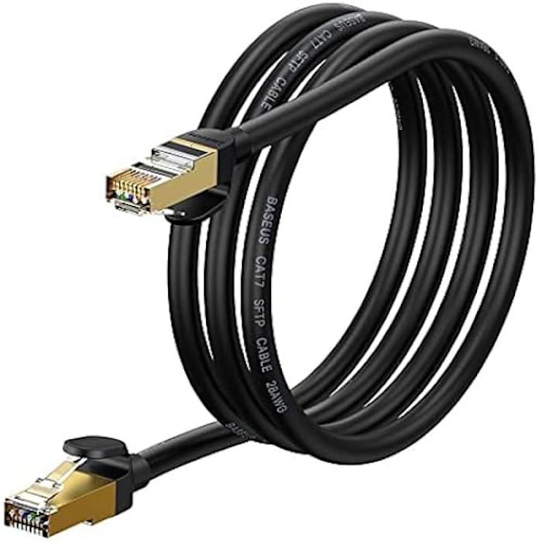 Nätverkskabel - BASEUS - WKJS010201 - CAT7 - 10 Gbps - 1,5 m Svart