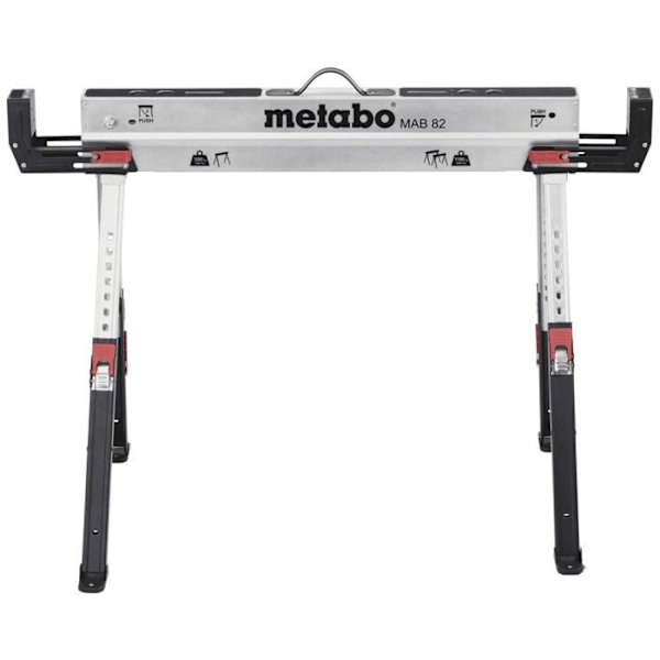 Fällbar stöd - METABO - MAB 82 - Stål - Pack av 2 - 590 kg kapacitet