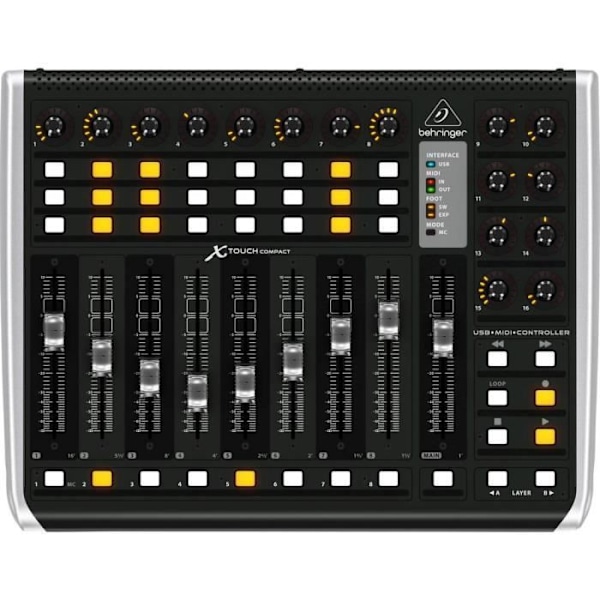 MIDI-kontroller - BEHRINGER - X-TOUCH COMPACT - USB - Windows/Mac OS - Svart