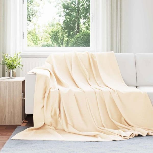 Täckning - VIDAXL - 6 st - 270 x 240 cm - Kräm - Polyesterfleece Grädde