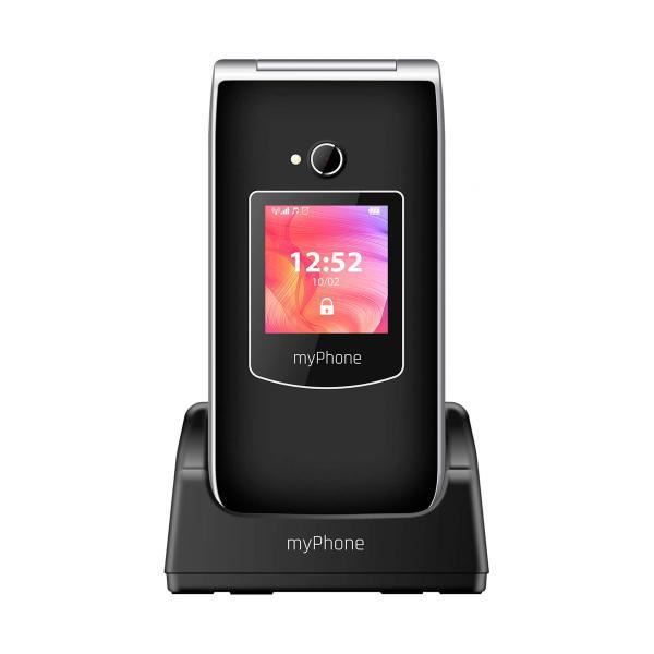 MYPHONE RUMBA 2 mobiltelefon - Svart - Flip - 2,4 tums TFT-skärm - Kamera - Bluetooth - microSD
