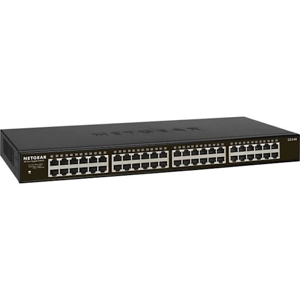 NETGEAR-omkopplare GS348-100EUS - 48 portar 10/100/1000 RJ45 - Ej hanterbar