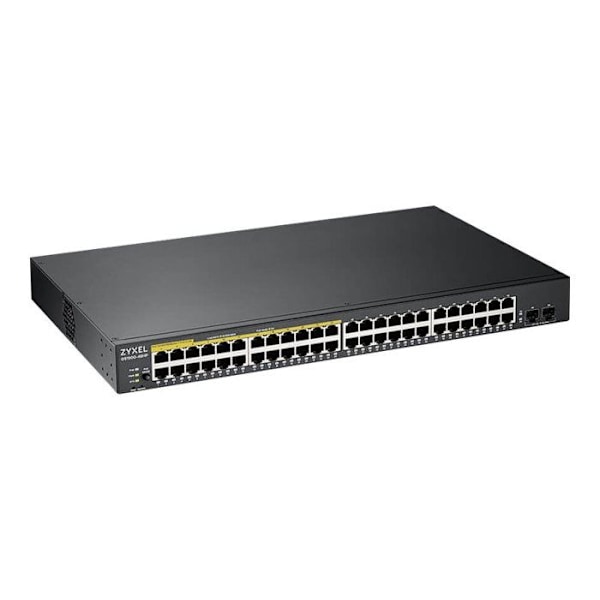 Switch - Zyxel - 48p Gbe 24PoE - L2 Smart - 48 portar RJ-45 - Rack