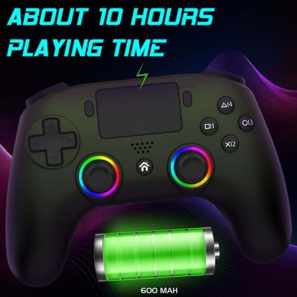 Manett - PS5 PC - Trådlös - LED RGB grön