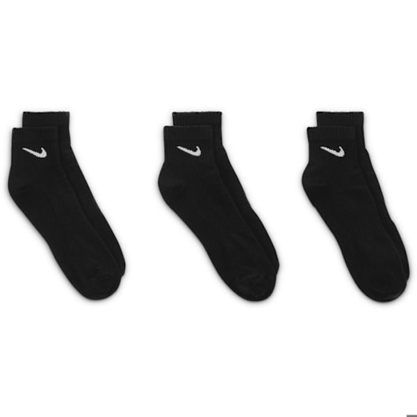 Strumpor - NIKE - Everyday Ltwt Ankle 3pck - Svart - Bomull - Unisex Svart 38