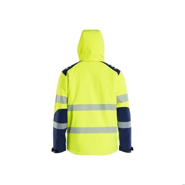 Högsynlighets vattentät jacka Blaklader gul/marinblå XXXL