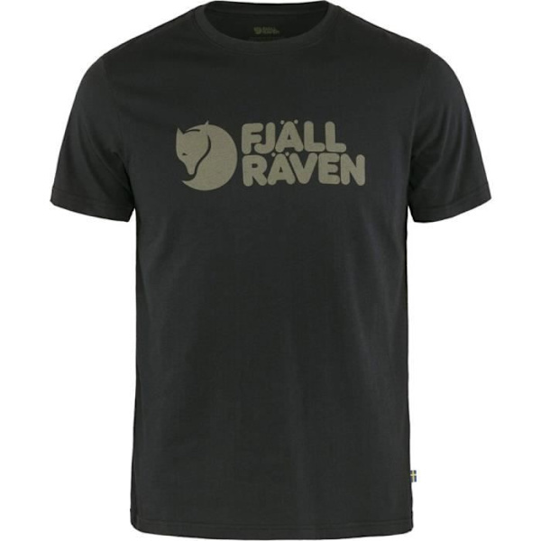 FJALL RAVEN Logo Svart T-shirt - Herr - Korta ärmar - Rundad krage Svart jag