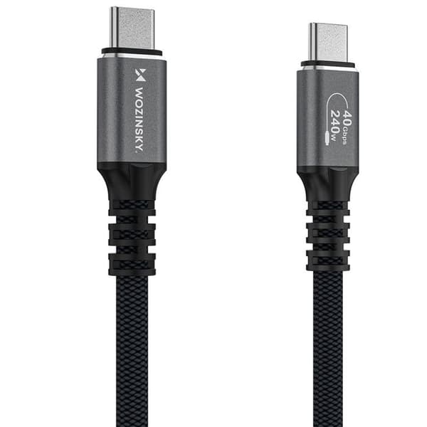 Thunderbolt 4 USB-C-kabel 240 W 4K 1 m - Svart