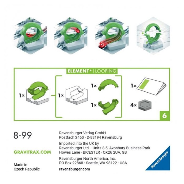 Bollbahn GRAVITRAX: Looping-element Flerfärgad