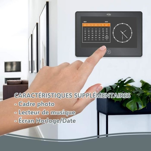 ELRO PRO PV40 videointercom - Full HD 1080P - Röstbrevlåda - 13 ringsignaler - Modern design Svart