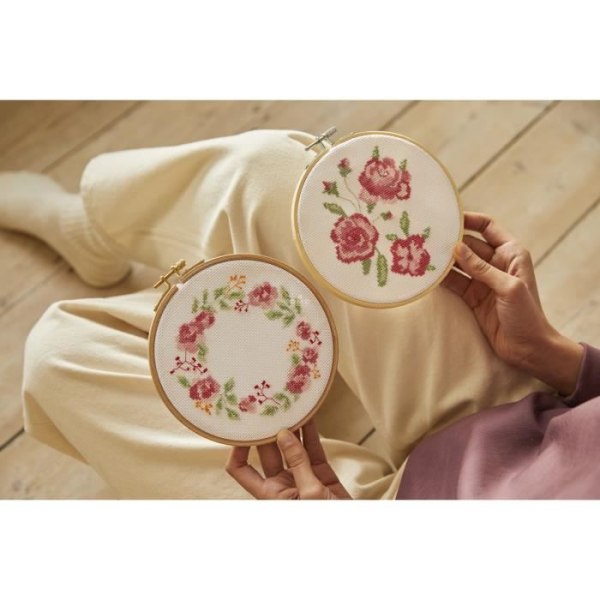 DUO Cross Stitch Kit Mindful Making Rose Fragrance