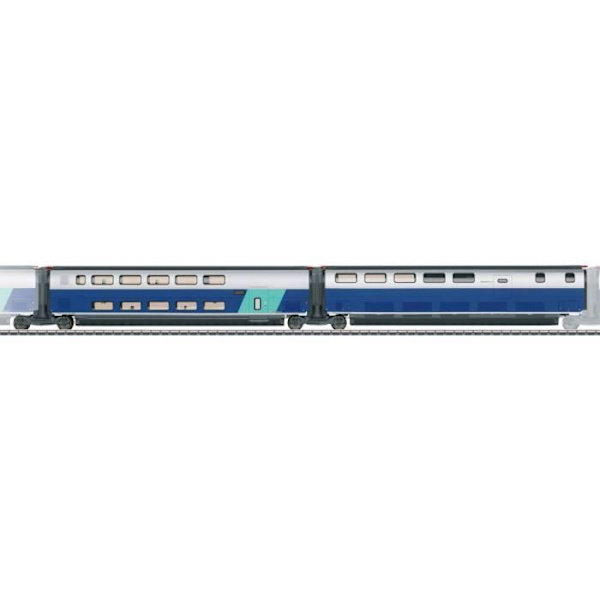 Modelltåg - MÄRKLIN - Märklin 043443 - Set med 2 extra vagnar - TGV Euroduplex - Varmvit Vit varm