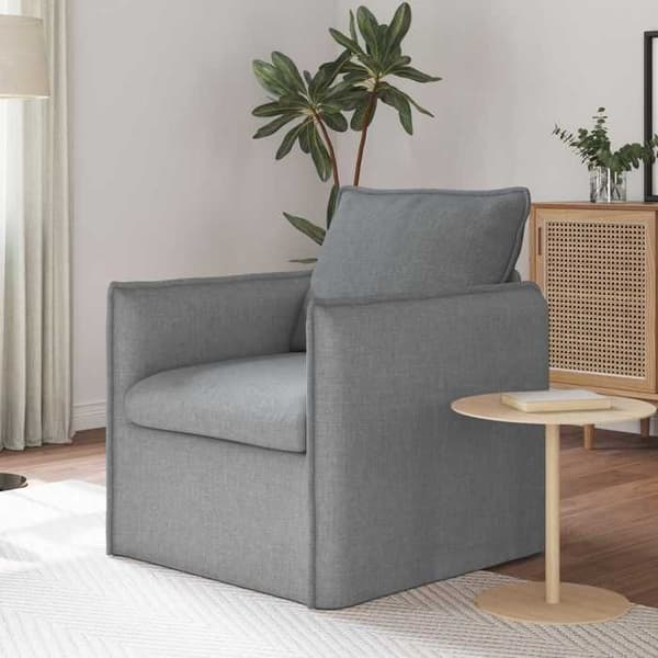 Ljusgrå soffa 195 x 82 x 85 cm tyg